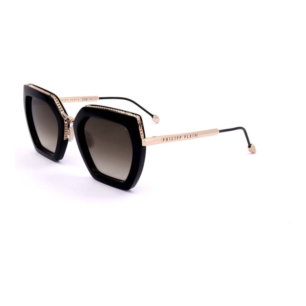 PHILIPP PLEIN SUNGLASSES Mod. SPP097S SHINY DARK BLACK SUNGLASSES & EYEWEAR