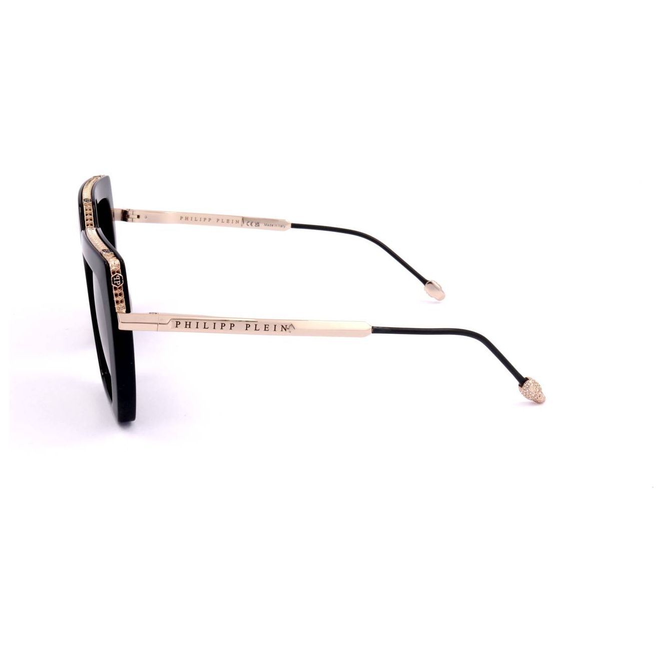 PHILIPP PLEIN SUNGLASSES Mod. SPP097S SHINY DARK BLACK SUNGLASSES & EYEWEAR