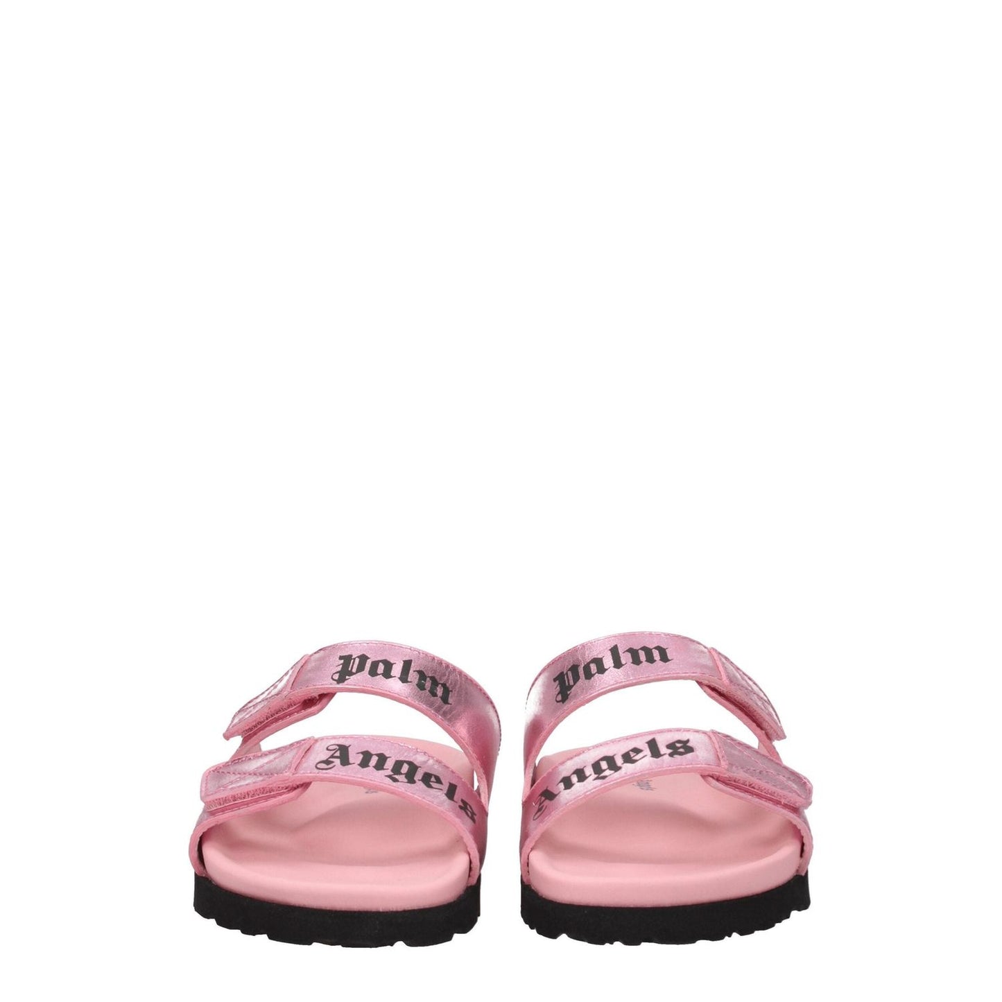Palm Angels Pink Leather Slippers Sandals PA-8547358900489-EU36/US6
