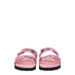 Palm Angels Pink Leather Slippers Sandals PA-8547358900489-EU36/US6