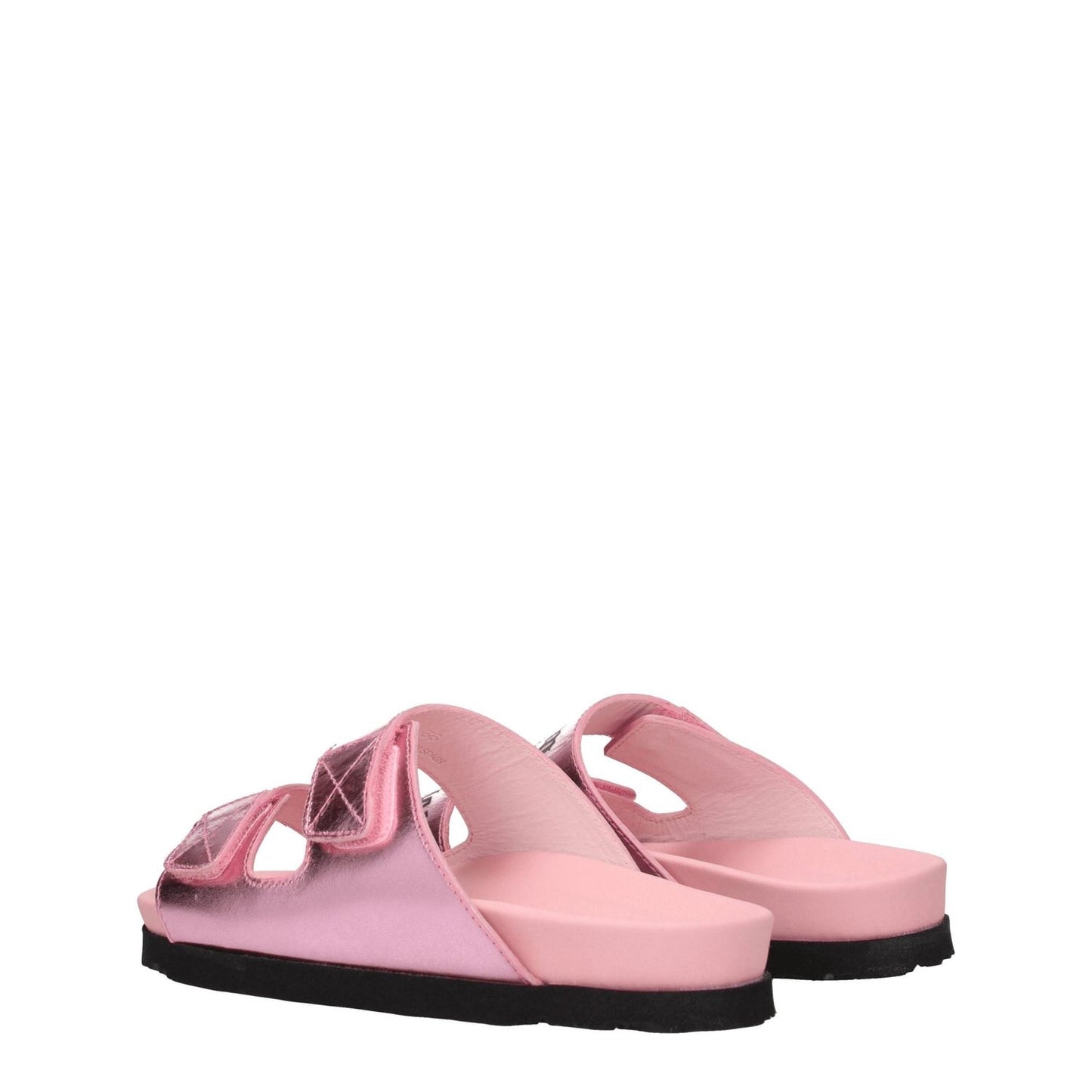 Palm Angels Pink Leather Slippers Sandals PA-8547358900489-EU36/US6