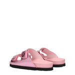 Palm Angels Pink Leather Slippers Sandals PA-8547358900489-EU36/US6