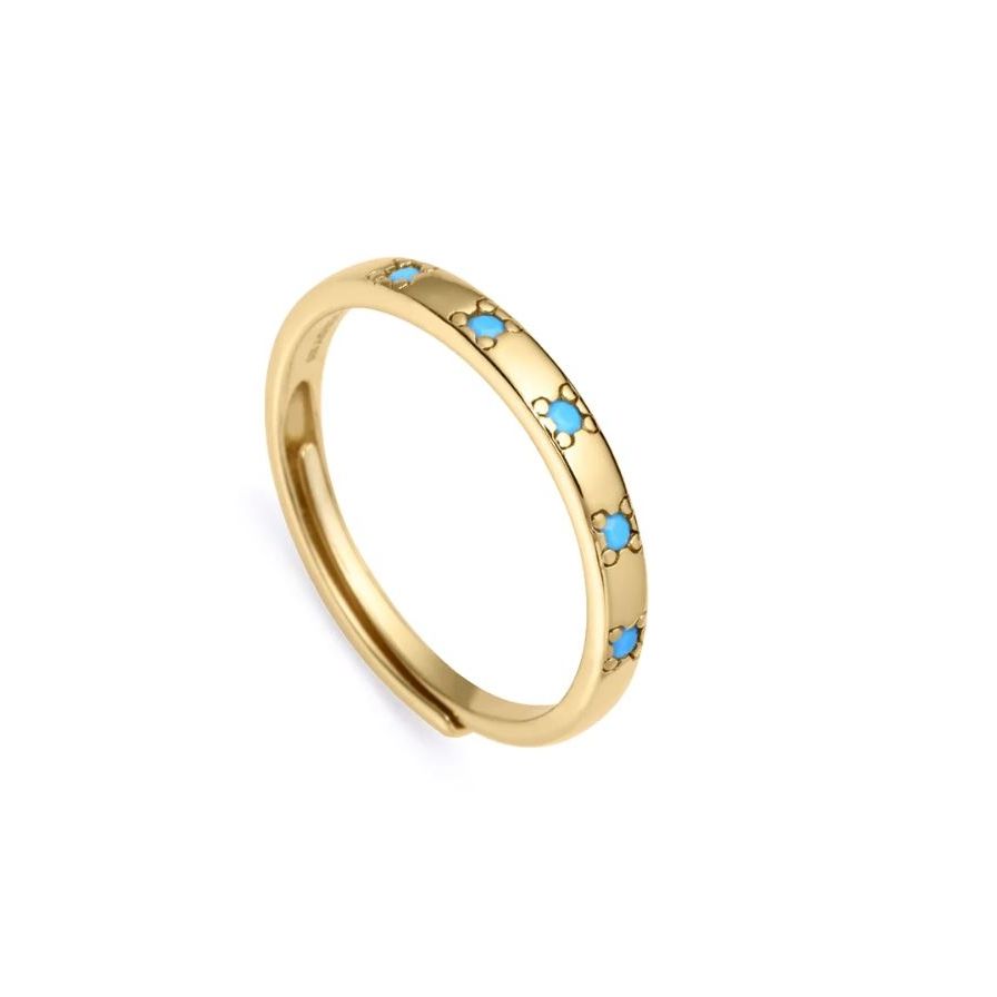 VICEROY JEWELS Mod. 9119A013-33 lady's ring, gold band with blue accents, 36mm case, quartz movement, silver 925°, official packaging.