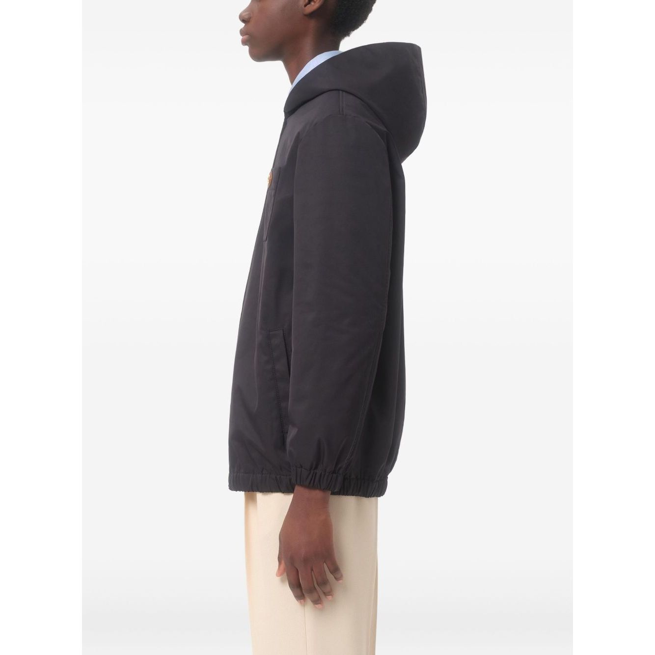 Valentino Nylon Hooded Jacket with VLogo Patch Jackets