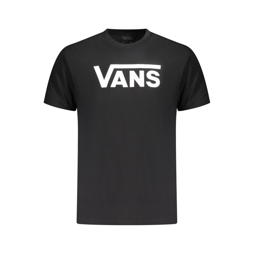 Vans Black Cotton T-Shirt, short sleeve, classic fit, crew neck with logo print