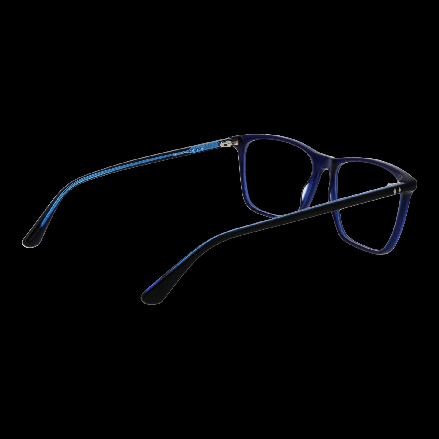 Gent's eyeglasses WEB MOD. WE5418 56092 with sleek blue frames on black background