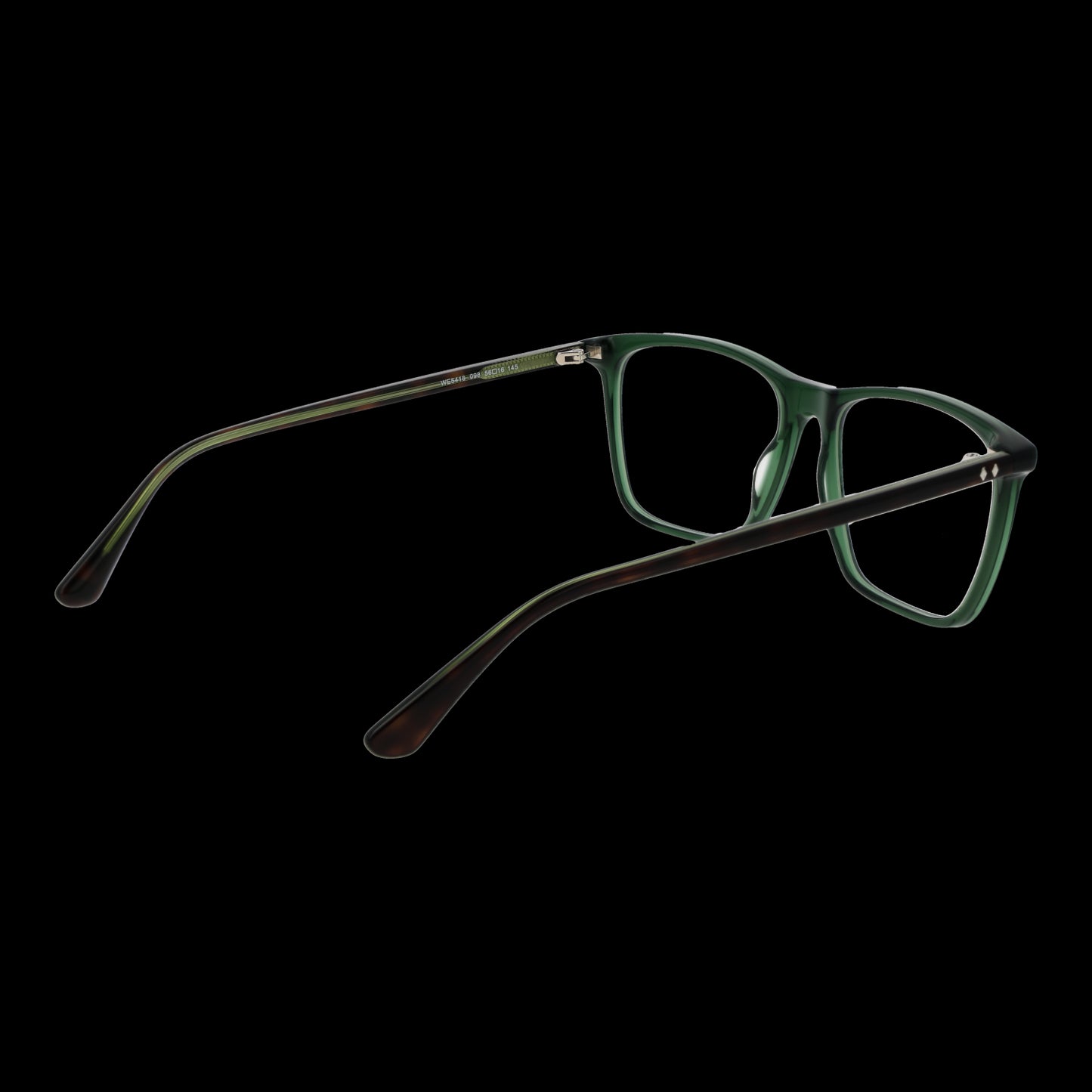 WEB MOD. WE5418 56098 green eyeglasses for gents viewed from side angle