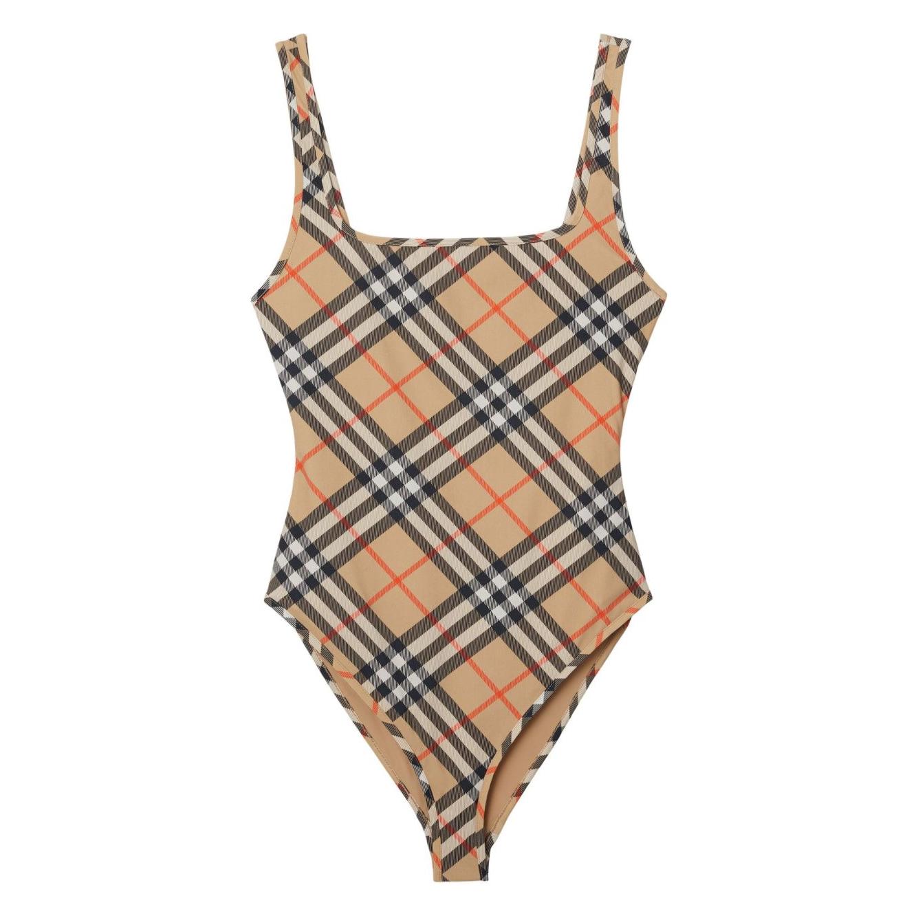 Burberry check-pattern swimsuit