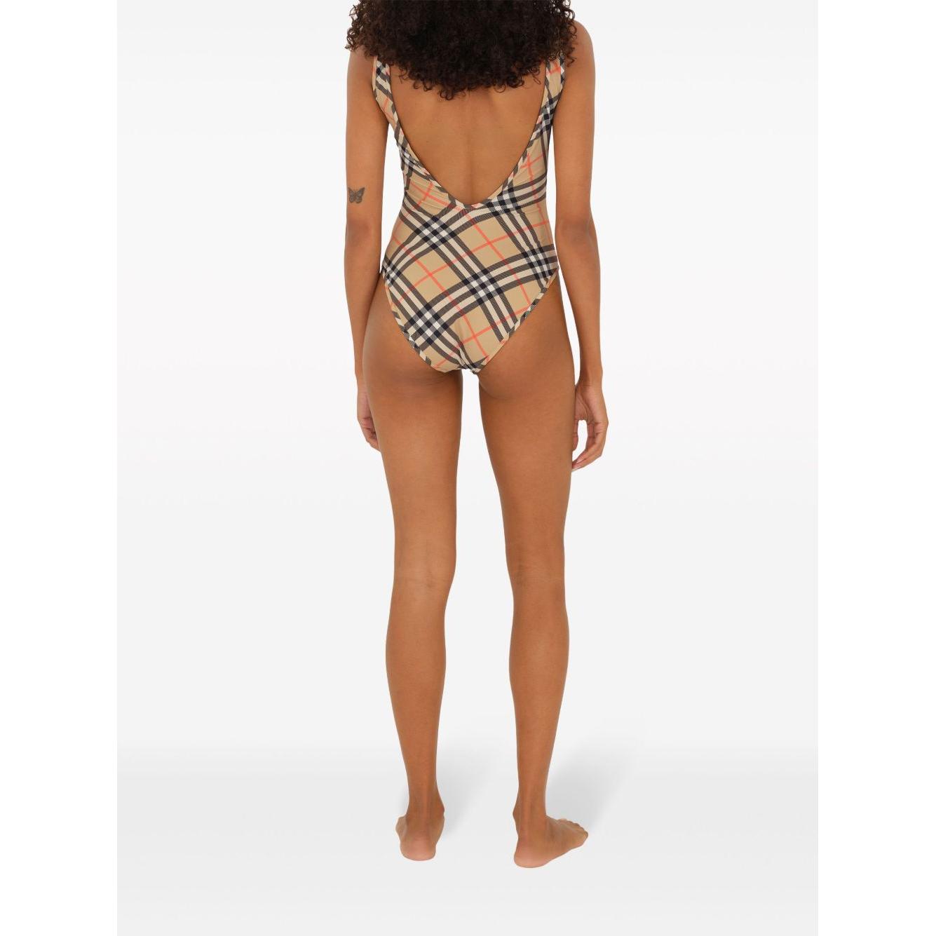 Burberry check-pattern swimsuit