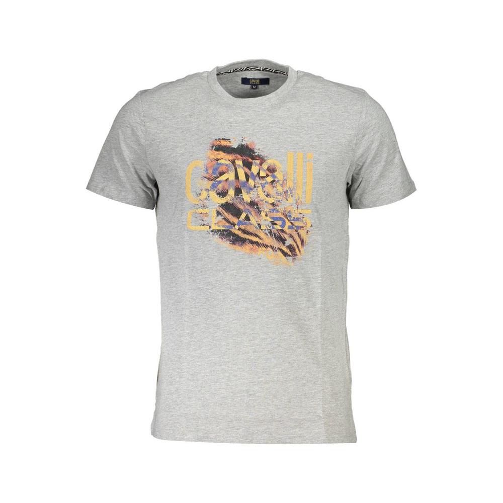 Cavalli Class Brown Cotton Men T-Shirt