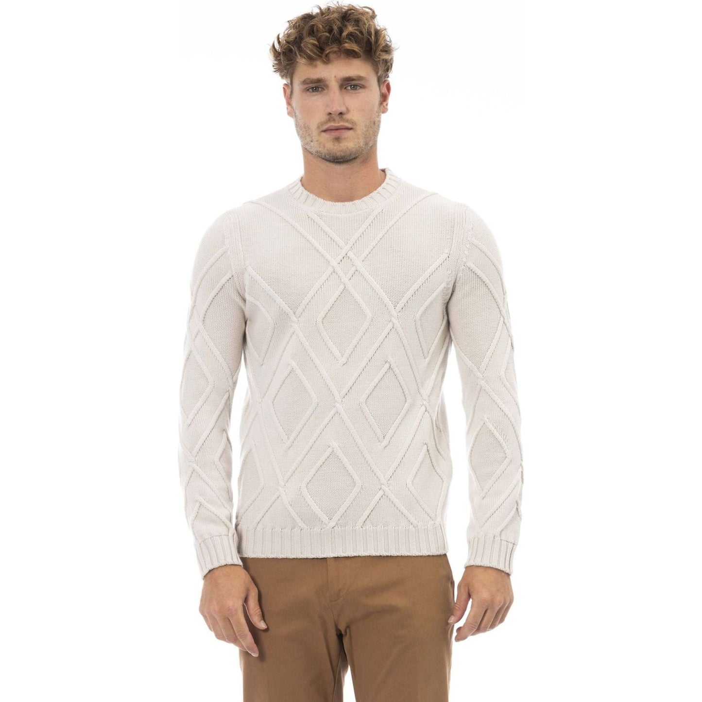 Alpha Studio Sweaters Sweaters Alpha Studio Light Gray