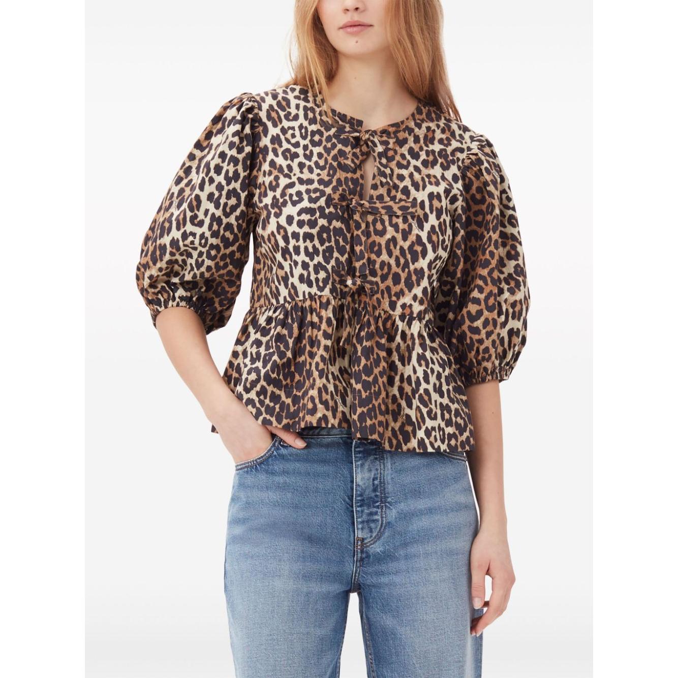 GANNI Shirts Brown