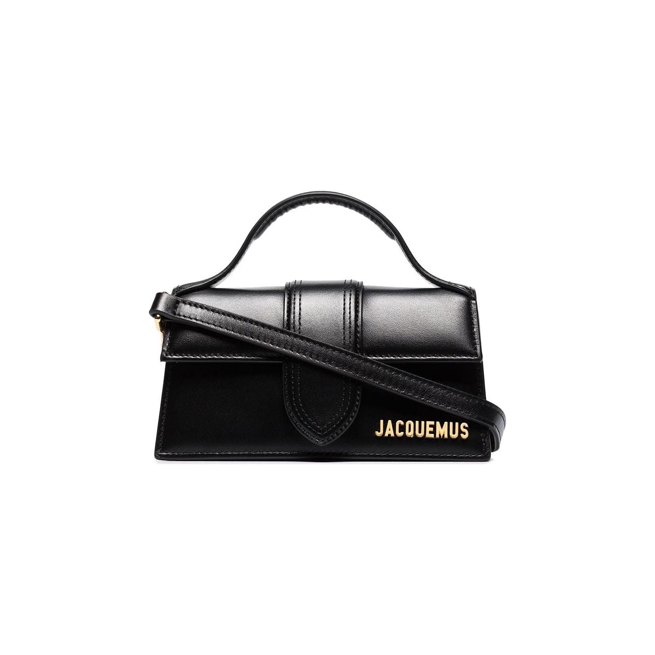 JACQUEMUS Le Bambino Leather Tote Bag Black