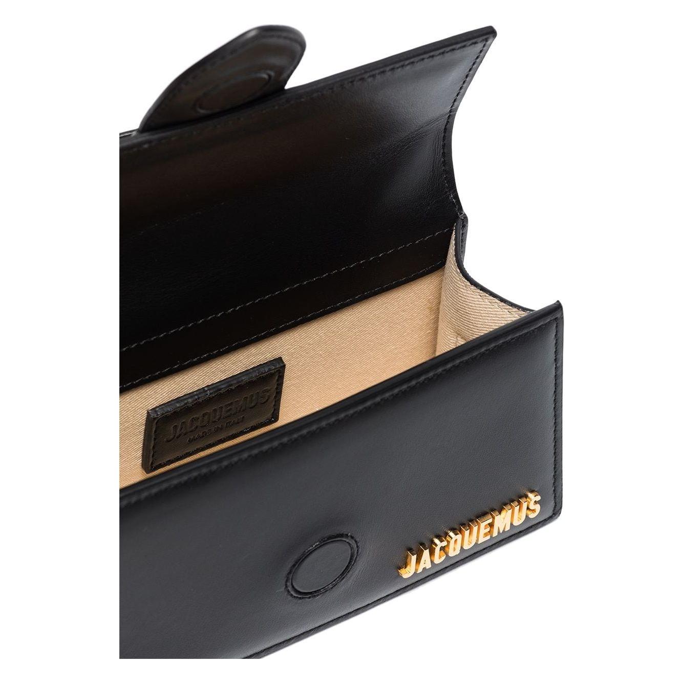 JACQUEMUS Le Bambino Leather Tote Bag Black