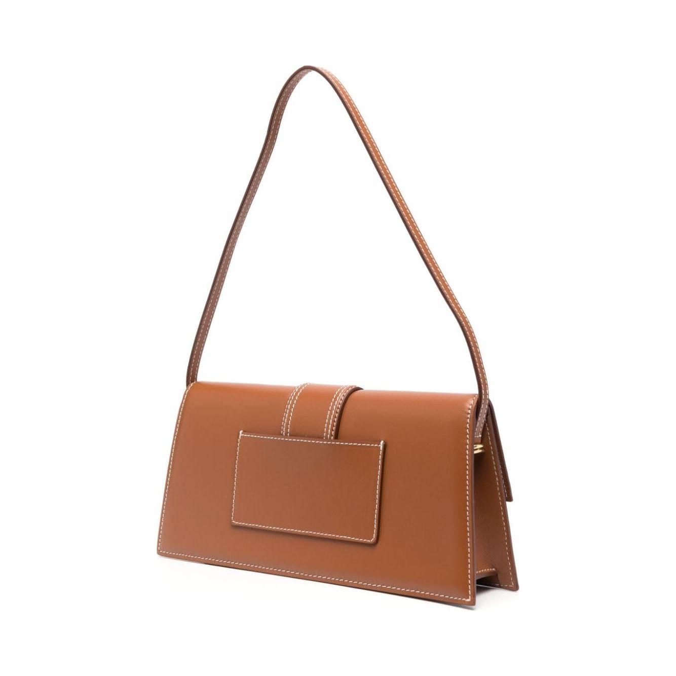 JACQUEMUS Le bambino long leather shoulder bag Brown