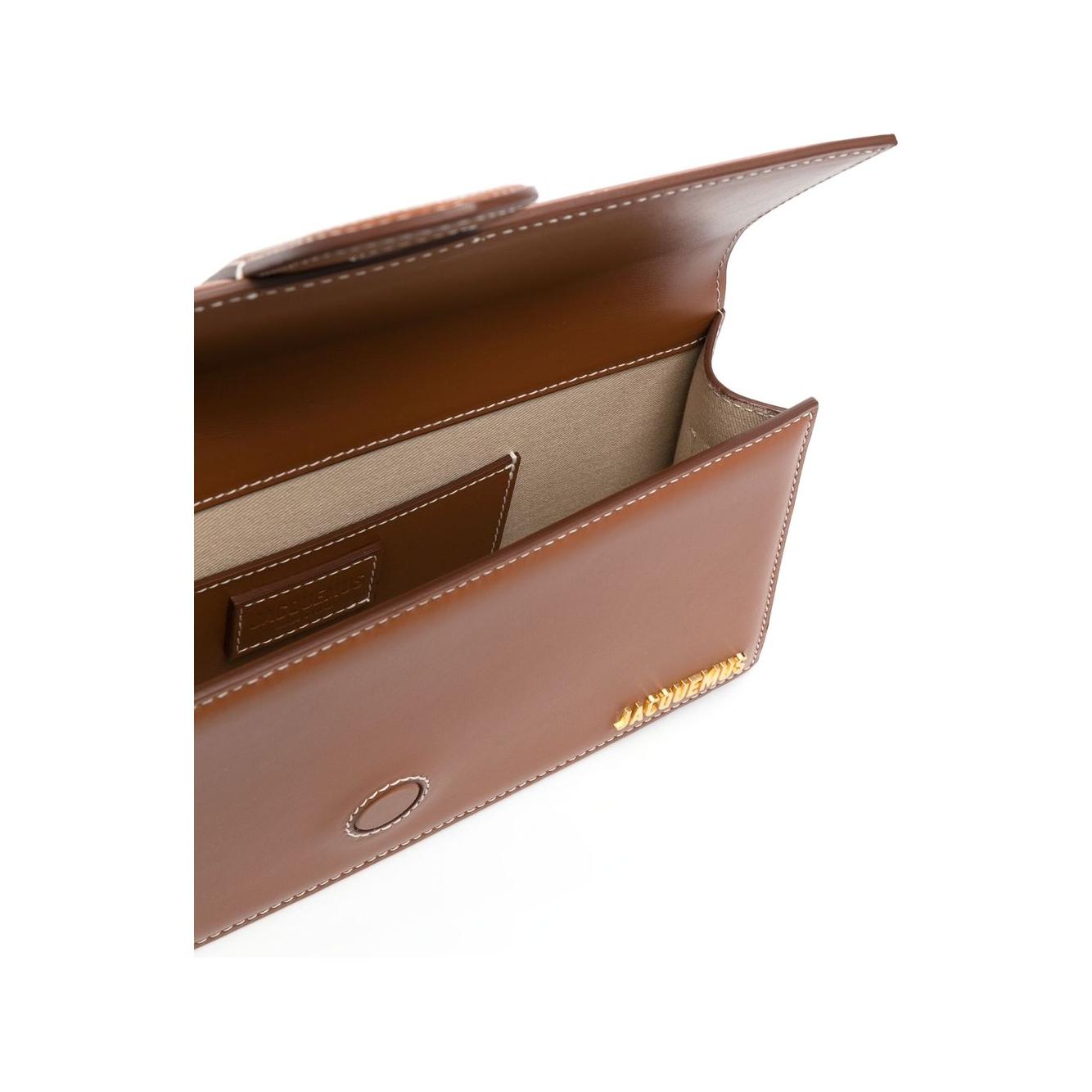 JACQUEMUS Le bambino long leather shoulder bag Brown