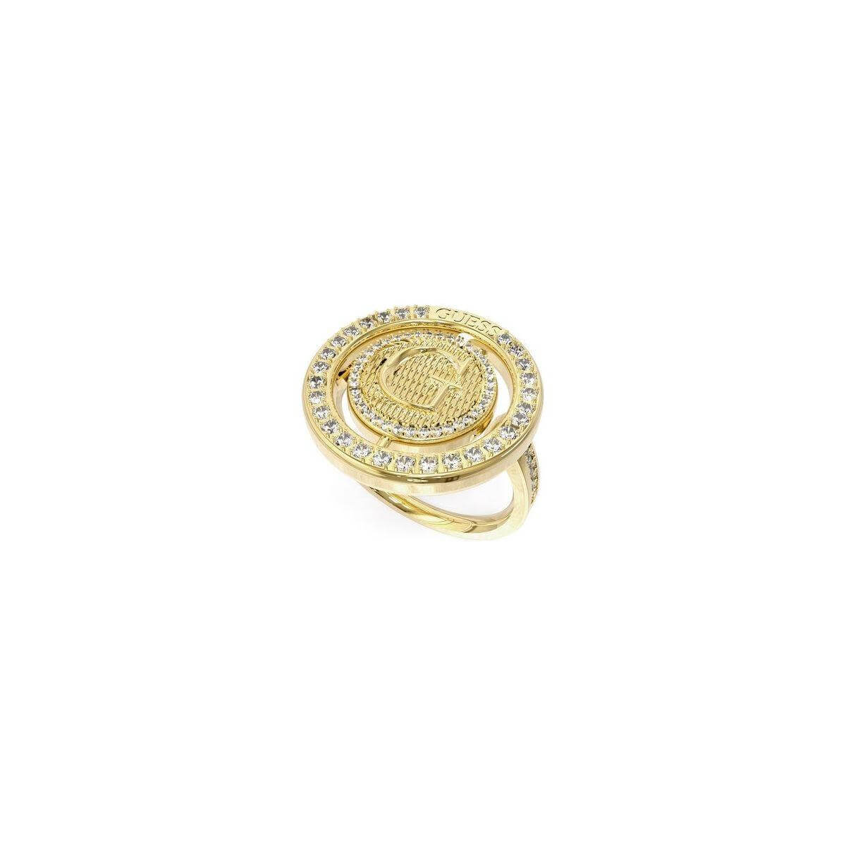GUESS Jewels JUBR02256JWYG52 gold ring with crystal accents