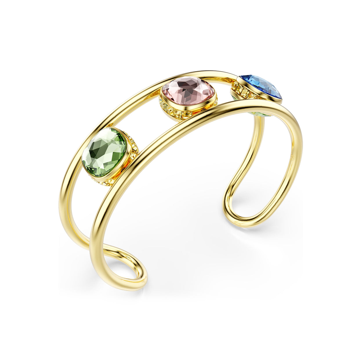 Elegant Swarovski jewels bracelet with colorful gems, model 5705836, featuring gold-tone design and sparkling accents.