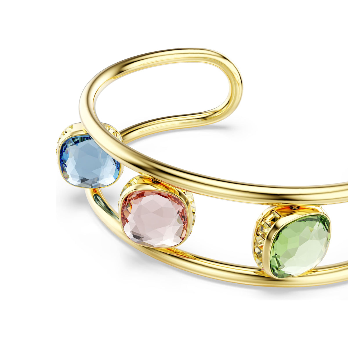 Elegant Swarovski bracelet with multicolored gemstones set in gold, model 5705836. Perfect for adding sparkle to any outfit.