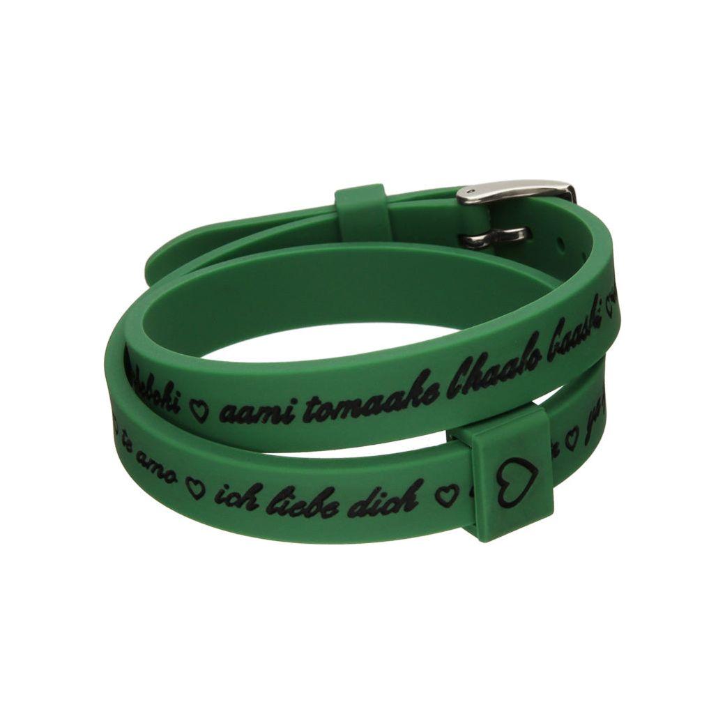 Il MEZZOMETRO Mod. I LOVE YOU SILVER - Bracciale in silicone/silicone bracelet BM1704