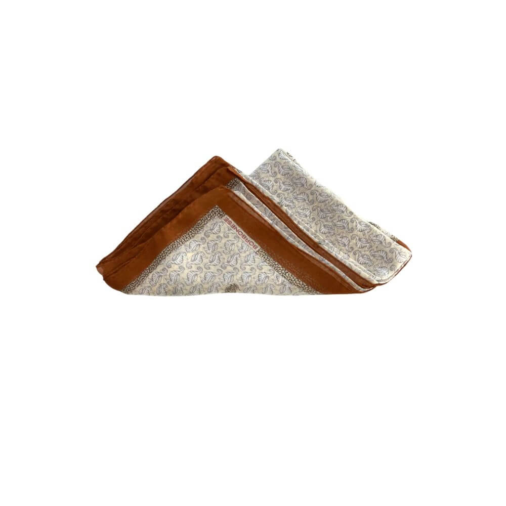 Borbonese Brown Silk Women Scarf 1728,67345744032,Accessories,Borbonese,Brown,New with tags,Scarves - Accessories,Scarves - Scarves - Accessories,Women