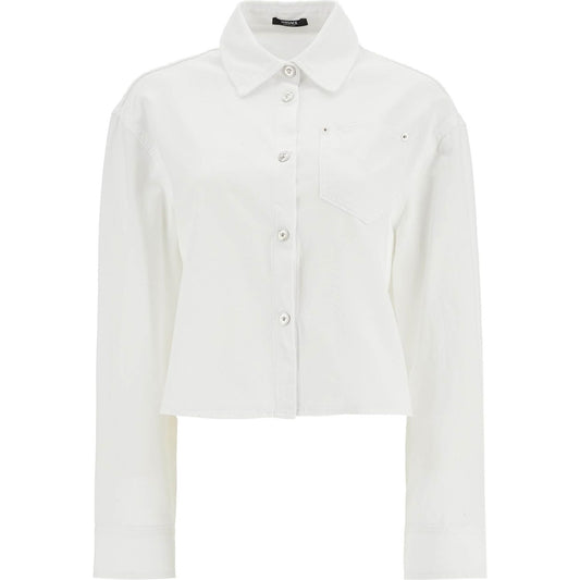 Versace short boxy shirt Topwear Versace Beige