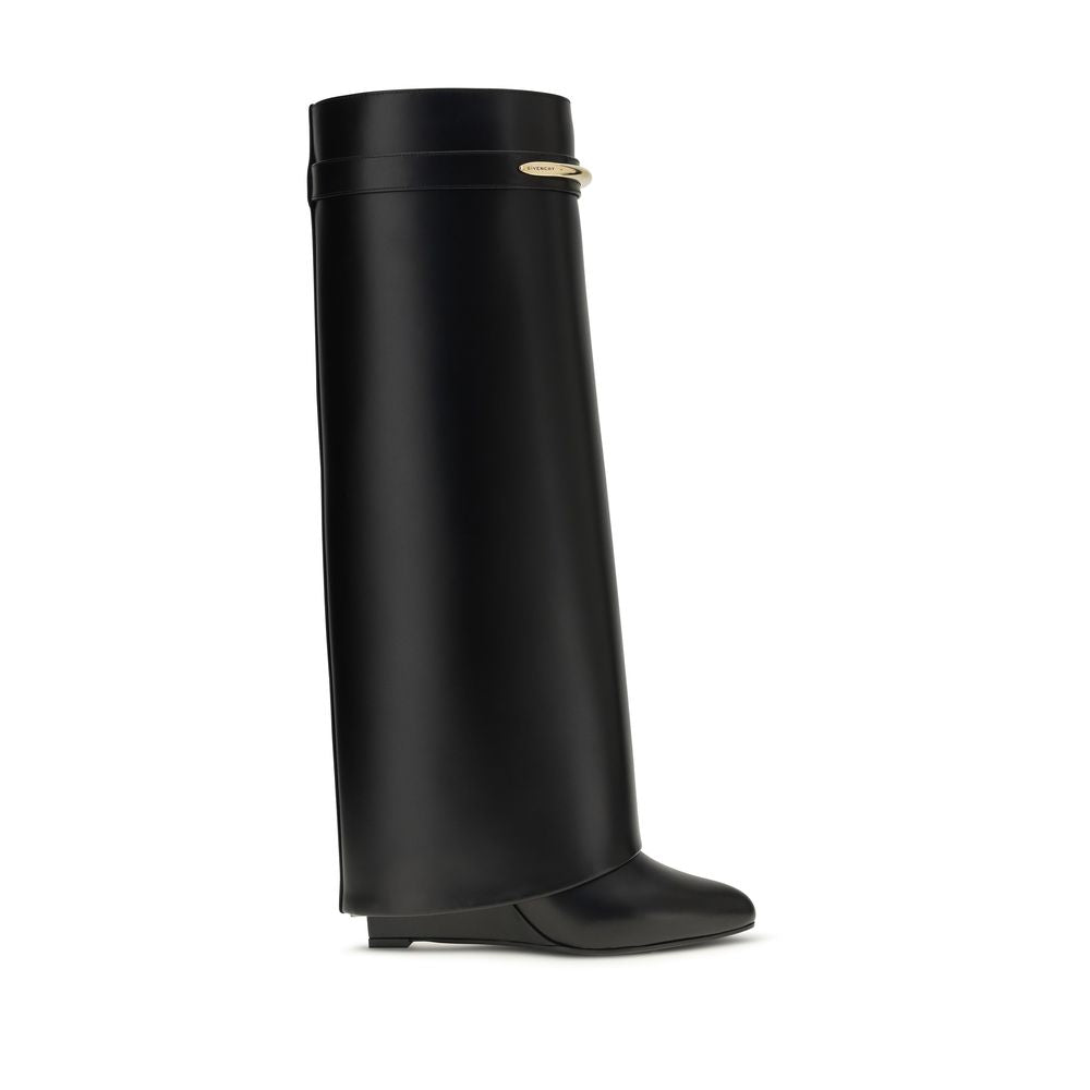 Givenchy Black Calf Leather Bos Taurus Flat Boots