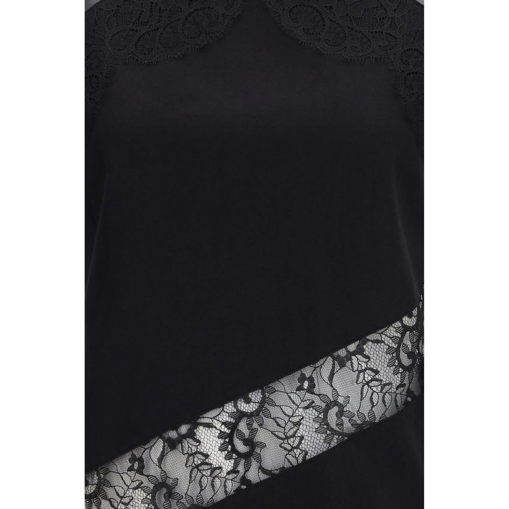 PINKO Black Cotton T-Shirt