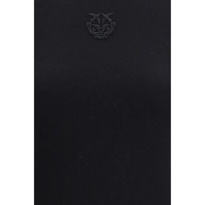 PINKO Black Cotton T-Shirt