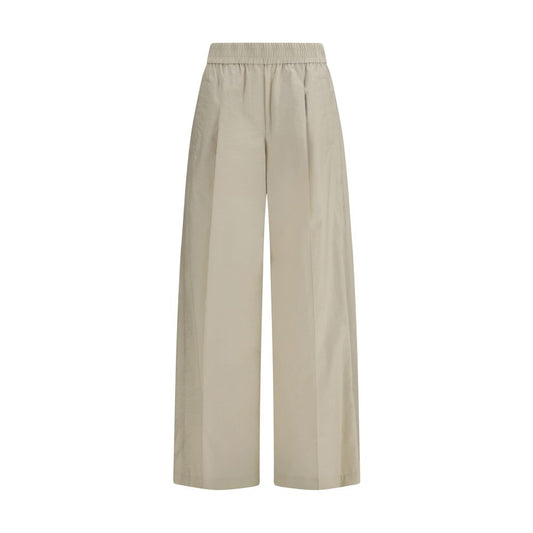 Brunello Cucinelli Beige Cotton Casual Pants