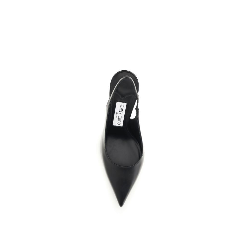 Jimmy Choo Black Calf Leather Bos Taurus Platform Pumps