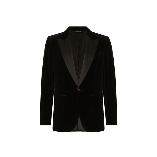 Dolce & Gabbana Black Cotton Blazer