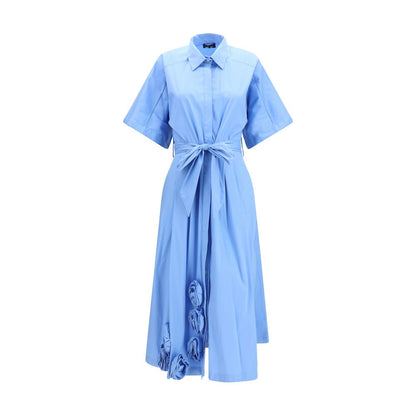 Ella Blue Cotton Casual Dress