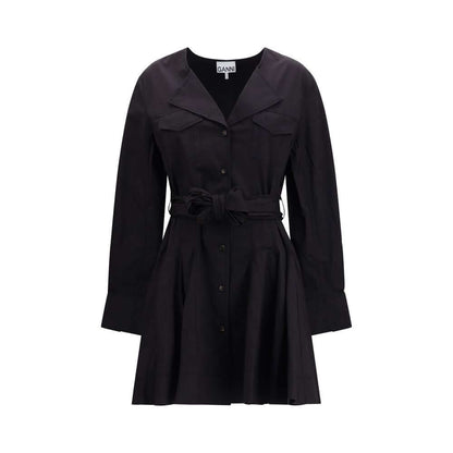 Ganni Black Cotton Casual Dress
