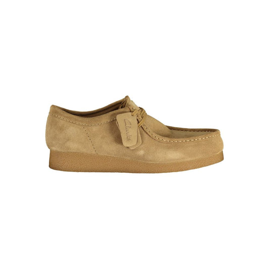 Clarks Beige Suede Mens Sneaker