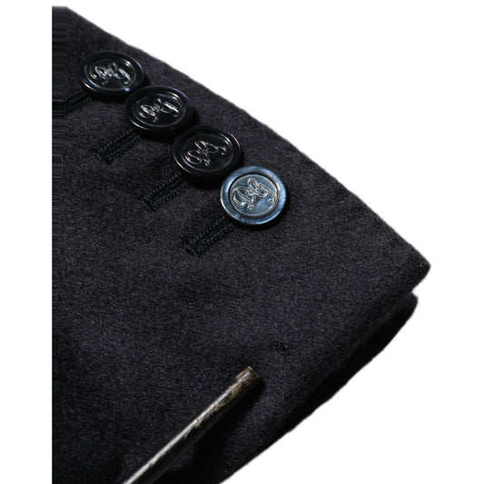 Dolce & Gabbana Black Cashmere Single Breasted Blazer Jacket
