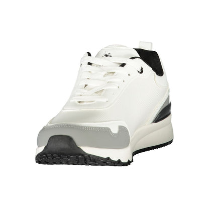 U.S. POLO ASSN. White Polyester Athletic Sneakers