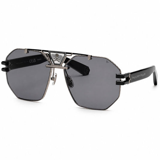 Philipp Plein Black Metal Sunglasses