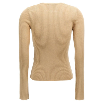 Max Mara Beige Silk Cardigan