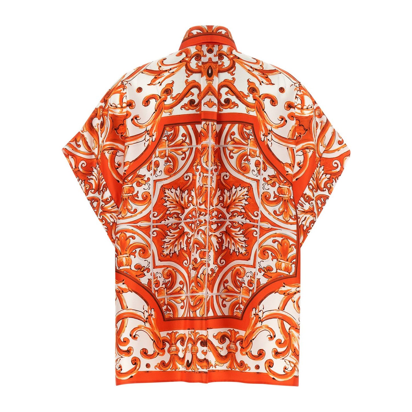 Dolce & Gabbana Orange Silk Blouse