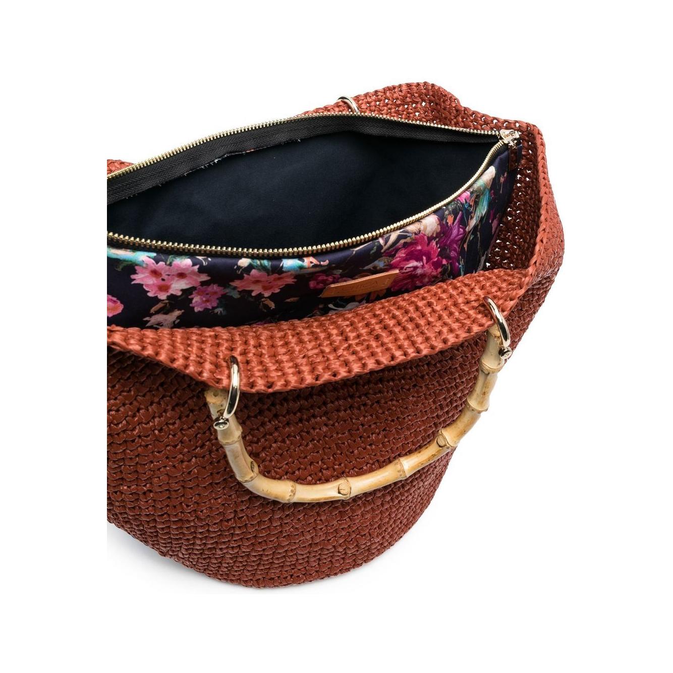 Front view with bag zipped and handles upright.