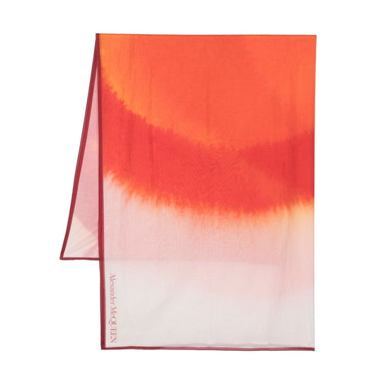 Alexander McQueen gradient-effect logo scarf Scarves Hats & Gloves