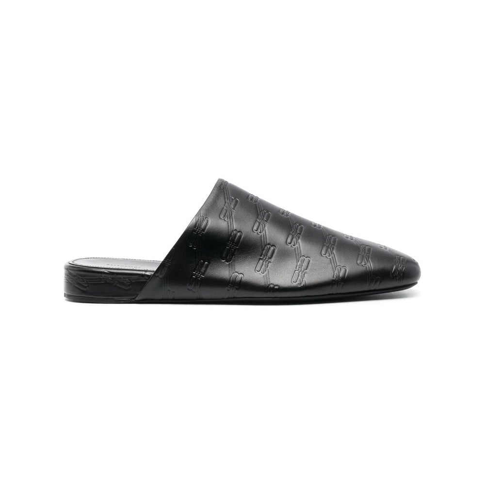 Balenciaga debossed-logo leather mules 743926WB7221000