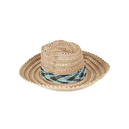Exquisite J Raffia sombrero hat
