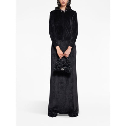 Balenciaga Crystal embellished velvet zip-up hoodie Topwear