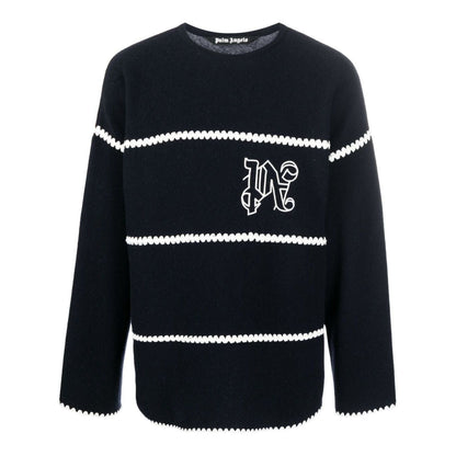 Palm Angels Sweaters Blue Topwear