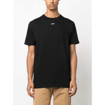 Off White Logo cotton t-shirt Topwear