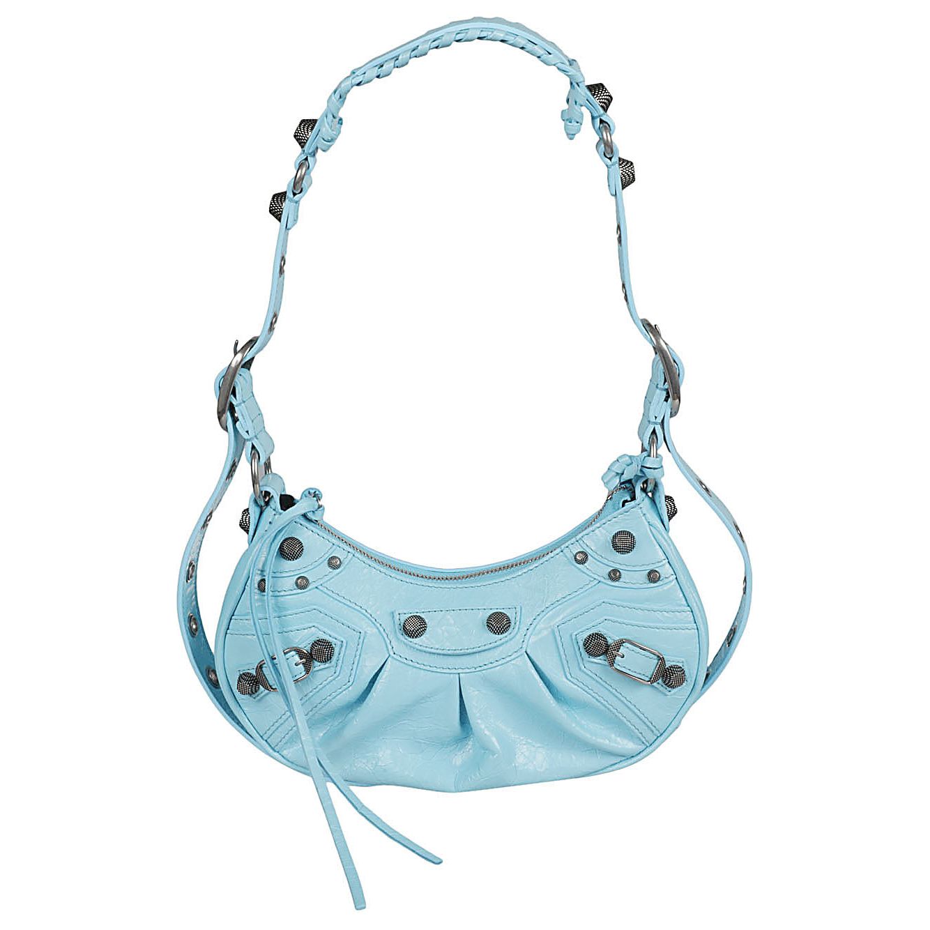 Front view with bag zipped and handles upright.