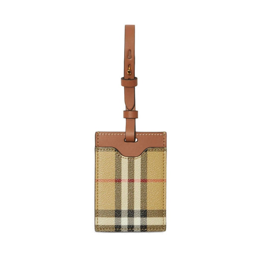 Burberry checkered luggage tag Small Leather Goods
