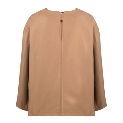 Erika Cavallini Semi-Couture Top Camel Topwear